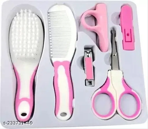 Amazing 6 Pcs Health Care Kit for Newborn Baby Kids Nail Hair Grooming Brush - Random-Color