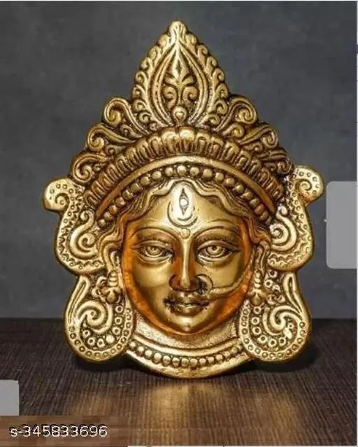 Metal Durga Mata Face Wall Hanging