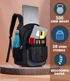 Nylon Backpack for Men & Women, Black