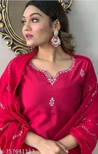 Designer Kurti Pant Dupatta Set for Women 