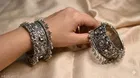 Samridhi Pack of 2 pcs oxidised silver bangle