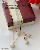 Alloy Mangalsutra with Earrings for Women 