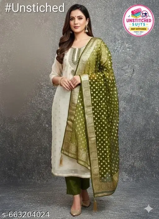 Unstitched Suits (Multicolor, 5.85 meter (S)) (Multicolor, 6.85 meter for Women (3XL)