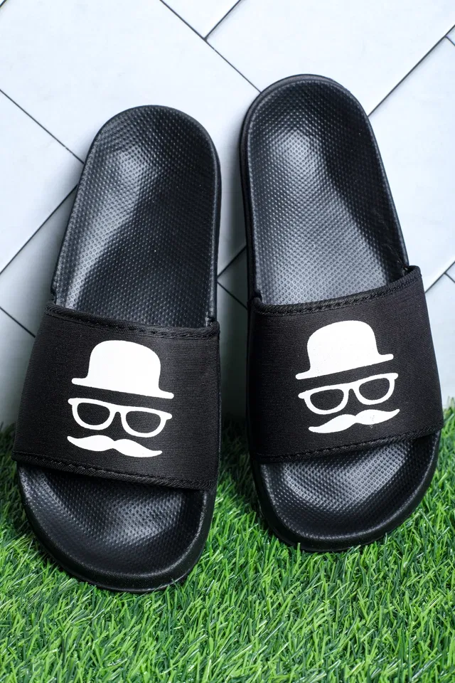 Sliders for Men (Black, 8)