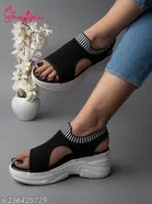 Shoetopia Peach Synthetic Sandals 