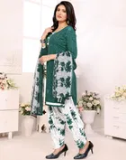 Crepe Floral Punjabi Suit for Women 