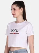 Cotton Blend Printed Top for Women 