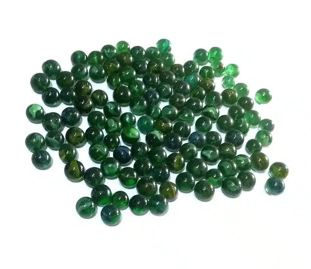 Mini Size Glass Marbles with Shooter (Green, Pack of 100)