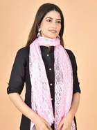 Net Self-Design Dupatta for Women 