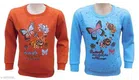 Fleece Printed Full Sleeves Round Neck Sweatshirts for Girls (Orange & Sky Blue, 2-3 Years) (Pack of 2)