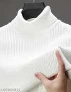 Wool SweatShirt for Men, White 