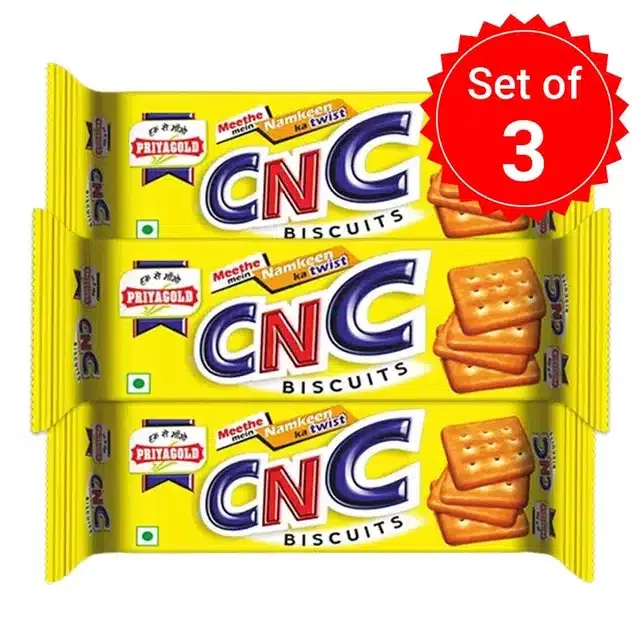 प्रियागोल्ड CNC बिस्किट्स 55 g (पैक ऑफ़ 3)