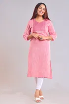Khadi Cotton Embroidered Kurti for Women 