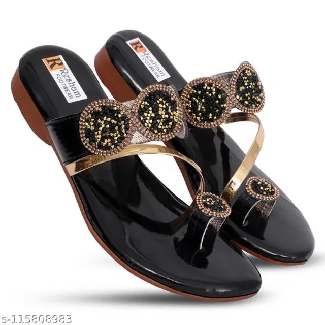 Flats for Women (Black, 5)