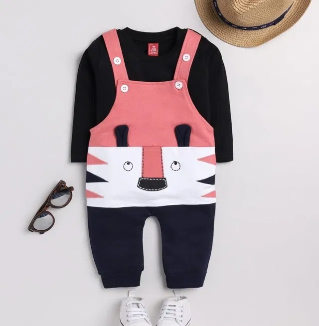 Hosiery Clothing Set for Kids (Navy Blue, 0-3 Months)