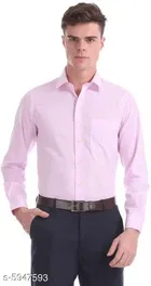Cotton Blend Solid Full Sleeves Shirt for Men 