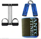 Double Spring Tummy Trimmer with Hand Gripper & Sweat Belt 