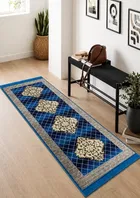 Alaqsa Graceful Bed runner 24x72 inch Blue Pack of 1