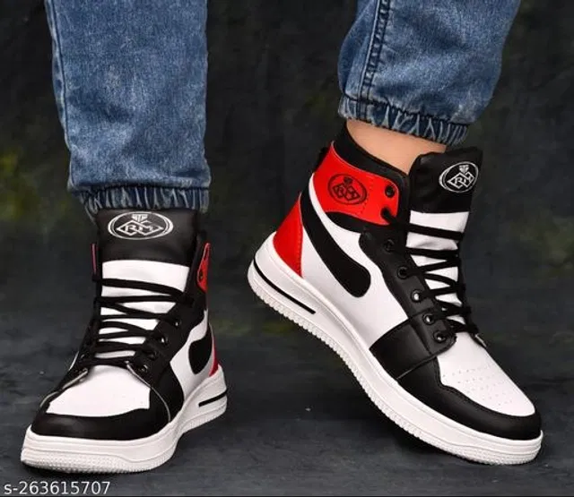 Sneakers for Men (Red & White, 7)