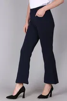 Lycra Solid Trouser for Women 