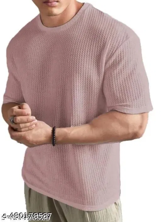 Cotton Blend T-shirt for Men, Beige (XL)