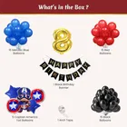 Captain AMerica Theme 8th Birthday Balloon Decoration Kit For Kids, Multicolor, Pack Of 53