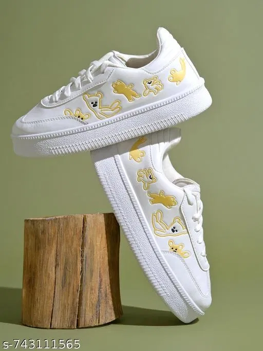 Shoetopia Girls Sneakers White (10-11 Years)