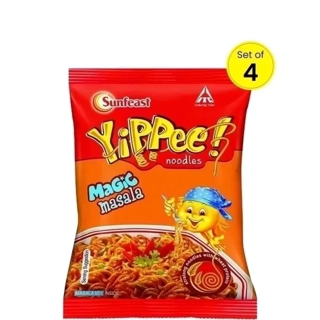 सनफीस्ट यिप्पी मैजिक मसाला नूडल्स 4X70 g (सेट ऑफ 4)
