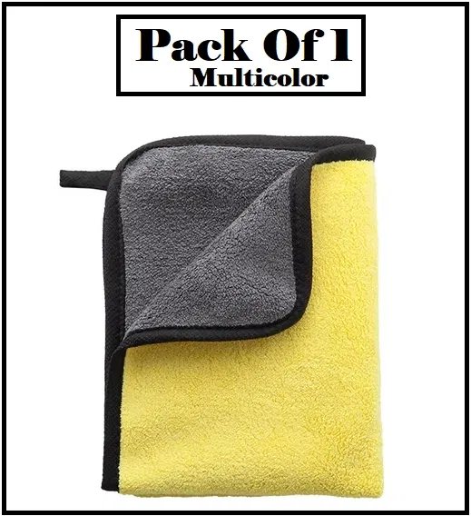 Microfiber Thick Lint & Streak-Free Multipurpose Cleaning Clothes (Multicolor, Pack of 1)