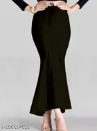 Fishcut Saree Shapewear Petticoat for Women, Black 