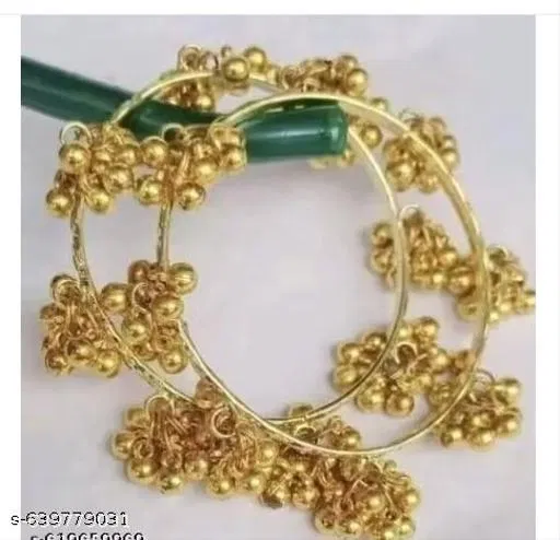Samridhi Traditional Gold Plated Ghungroo Kada Bangles for Women & Girls | Stylish Ethnic Bangle Set