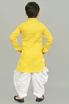 Cotton Embroidered Kurta with Patiyala Set for Boys 