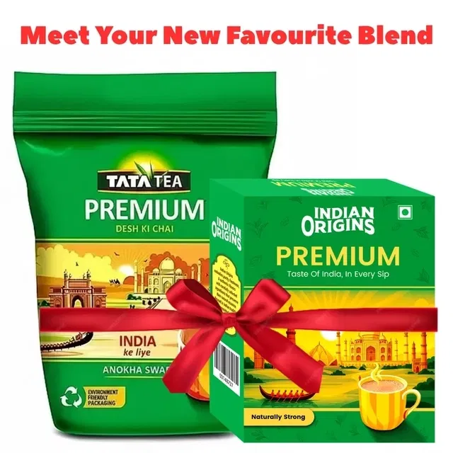 टाटा टी प्रीमियम 1 kg + इंडियन ओरिजिन्स प्रीमियम टी 500 g