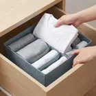 Wardrobe Clothes Organizer, Nonwoven Fabric Durable with 6 Grids partition 32*32*10cm