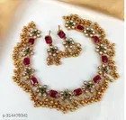 Alloy Necklace with Earrings for Women 