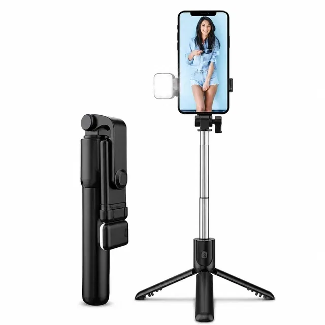 IMMUTABLE Bluetooth Extendable Selfie Stick with Wireless Remote, Selfie Stick, Adjustable and Rotatable Design (Black, Pack of 1)