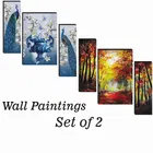 MDF 2 Pcs Designer Wall Painting for Home & Office 