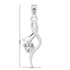 Vighnaharta Alloy Youth Solitaire Rodium Plated Pendant With Chain For Women & Girls 