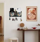 Khatu Crafts Radhakrishna Wood Key Holder 