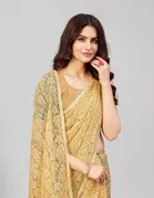 Net Floral Saree for Women 