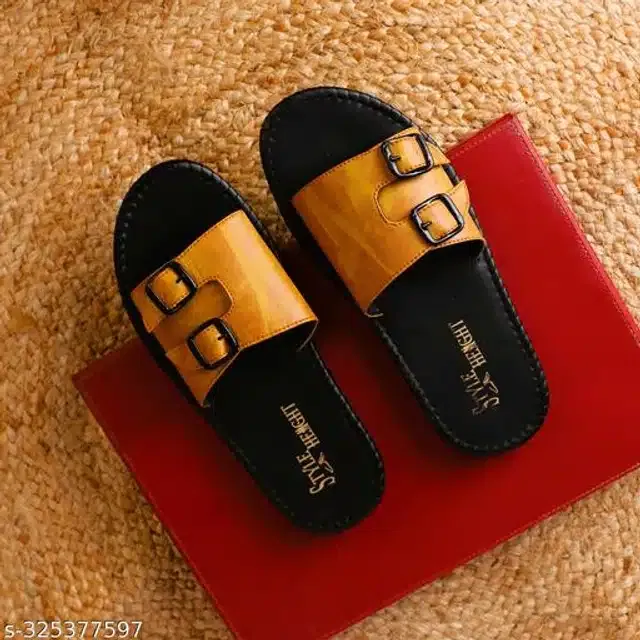 Sliders for Men (Tan, 8)