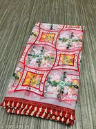 Net Embroidered Scarves for Women, Multicolor 