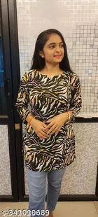 Polyester Printed Kurti for Women 