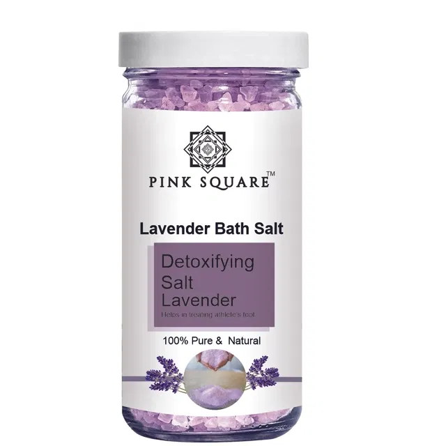 Pink Square Detoxifying Lavender Bath Salt Crystal (200 g)