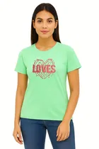 Cotton Blend T-shirt for Women, Maroon & Green, Pack of 2 
