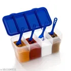 Plastic 4 in 1 Storage Container with Spoons 