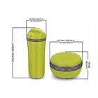 Asian Stainless Steel Lunch Box with Flask 