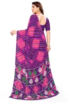 Georgette Printed Saree for Women 