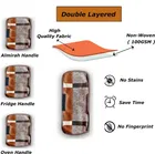 PVC Printed Fridge Top Cover with 3 Pcs Shelf Mats & Handle Cover 