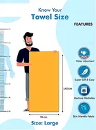 Microfiber Stripe Bath Towel Blue 